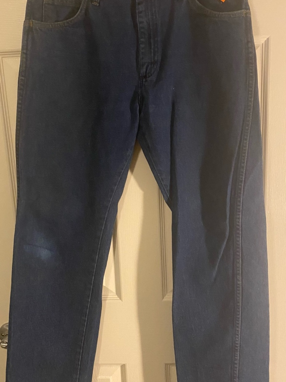 Wrangler Regular Fit Flame Resistant Straight-Leg Dark Blue Denim Jeans